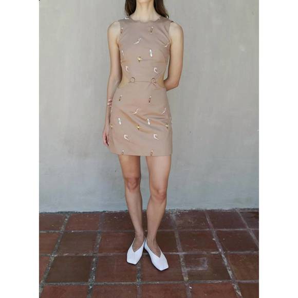 NEW PROJECT ADAMO phelps mini dress in mocha - Picture 1 of 2